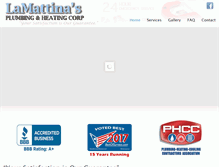 Tablet Screenshot of lamattinasplumbing.com